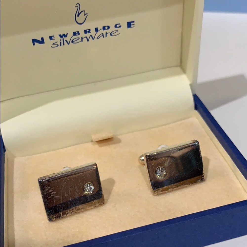 Newbridge silverware rustic cuff links